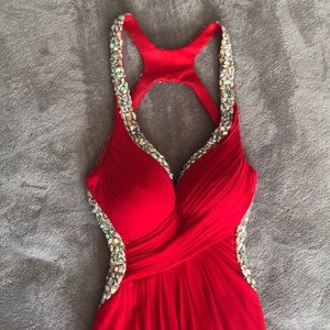 La Femme Red Prom/Special Event Long Gown